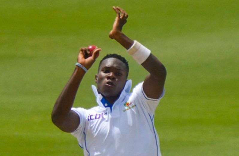 Fast bowler Keon Harding landsd impressive match figures of 10 for 76.