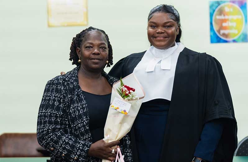Newly-minted Attorney-at-Law, Keona Abiola Higgins and her mother, Dianne Higgins