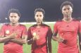 Northern  Rangers’ goal scorers (from left to right)  David Coates, Peter Perez and Keron Powell.