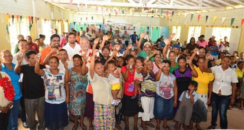 White Water, Region 1 residents with the keys to their new homes