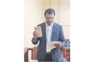 Imam Halim Khan taking the oath at the Georgetown Magistrates’ Court on Friday
