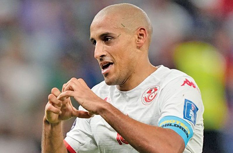 Wahbi Khazri celebrates after scoring against France (Photo: Skysports)
