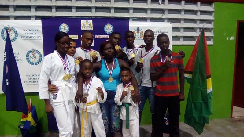 The GPF/Harpy Eagle members
who competed in the recently held “Best of the Best” martial arts championships