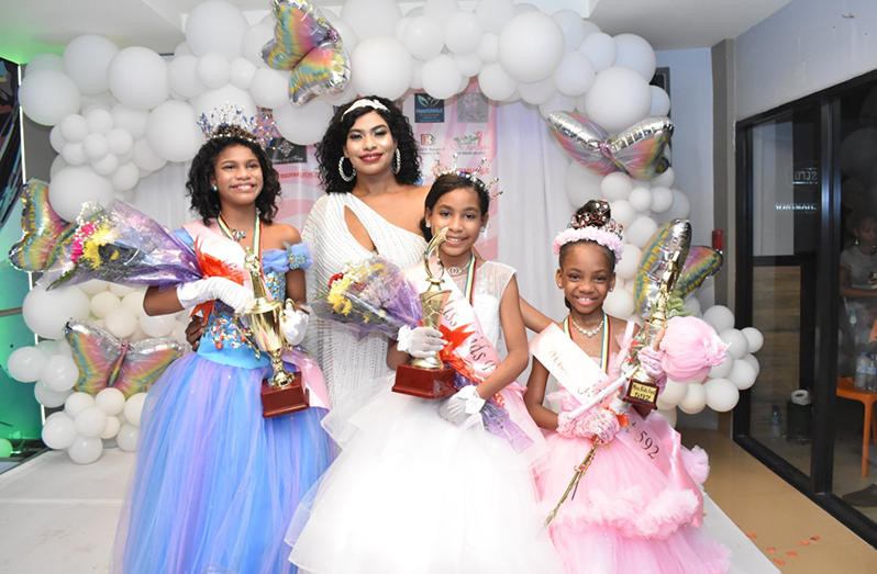 Founder of Kids Fest Natalya Thomas-Small with the winners of the recently concluded pageant.