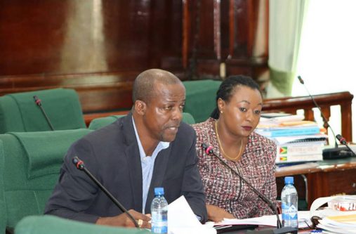 Permanent Secretary of the Ministry of Indigenous Peoples’ Affairs, Alfred King, addresses the PAC on Monday.