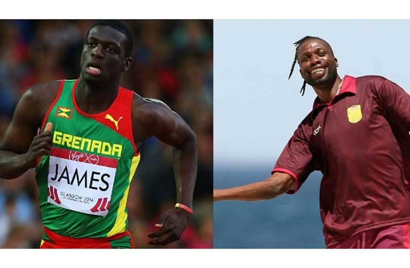 Kirani James (left) and Sir Curtley Ambrose