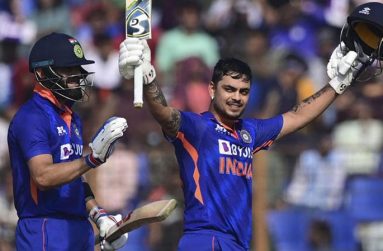 Ishan Kishan (right) registered the fastest double ton while Virat Kohli got to international century No.72 to star in India's win (AFP)