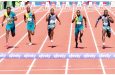 Kishane Thompson (far left) is the fourth fastest Jamaican in history.