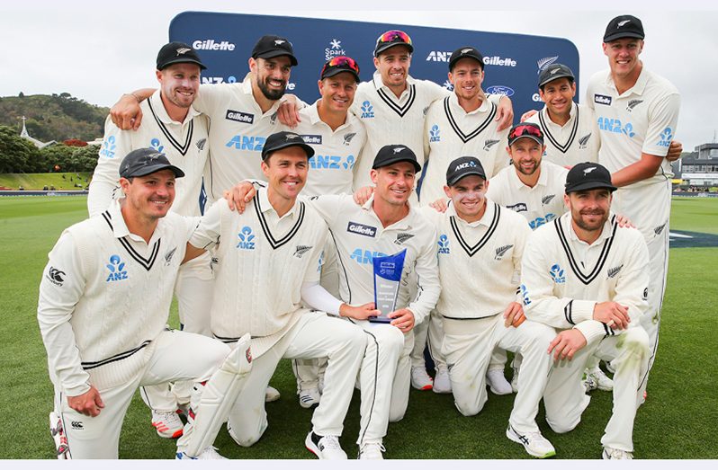New Zealand are all smiles after wrapping up a 2-0 win . (Getty Images)