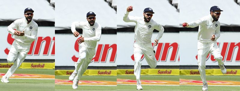 The India captain Virat Kohli was pumped after taking the catch in the slip cordon to dismiss Kangiso Rabada. (BCCI)