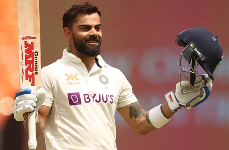 Virat Kohli scored his 28th Test century, one of his slowest Test hundreds. (Getty Images)