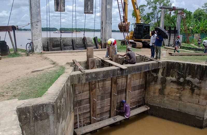 Works being done on the Koker (Photos by Delano Williams)