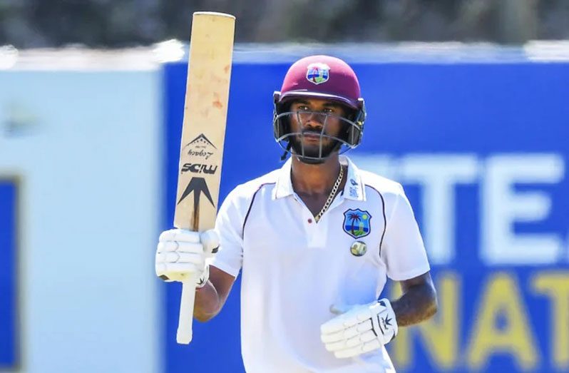 Kraigg Brathwaite has hit four half-centuries and a century in five Tests this year (AFP/Getty Images)