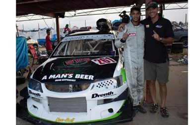 Kristian Jeffrey (left) and his father Kevin