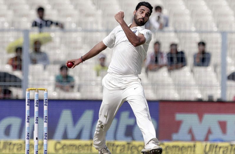Bhuvneshwar Kumar (4-87) tears through the South African  top order.