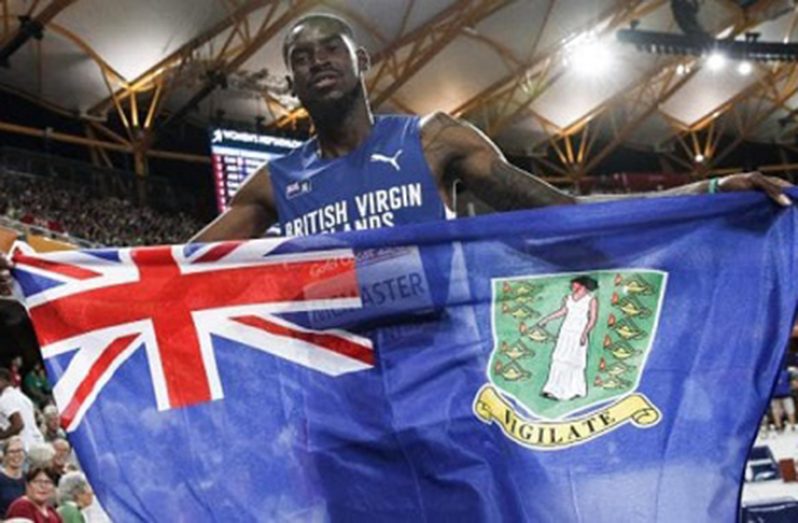 Kyron McMaster of the BVI won the men’s 400m hurdles in a new games record.