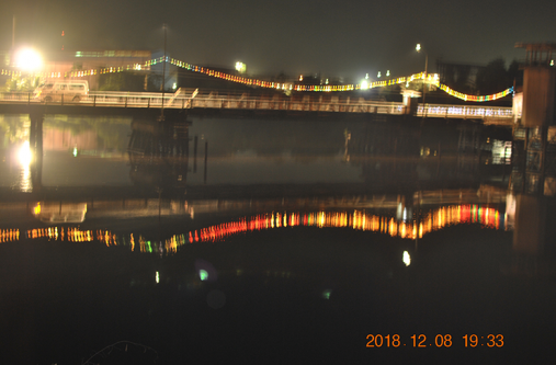 The bridge after it was lit during a previous year’s event