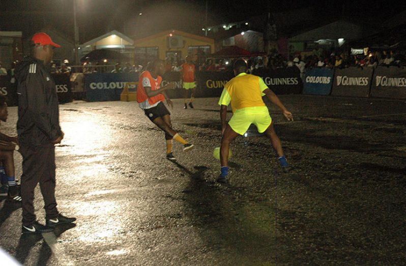 Action in the Guinness greatest of the streets football tournament