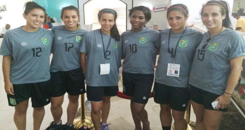 The Golden Ladies: (L-R) Mariam El-Masri, Olivia Gonsalves, Alison Heydorn, Otesha Charles, Kayla De Souza and Calaigh Copeland.