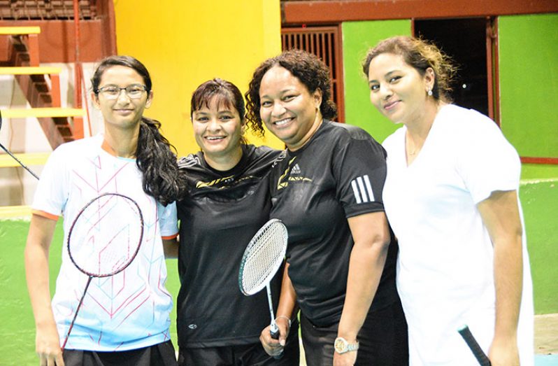 The finalists of the Open Ladies Double