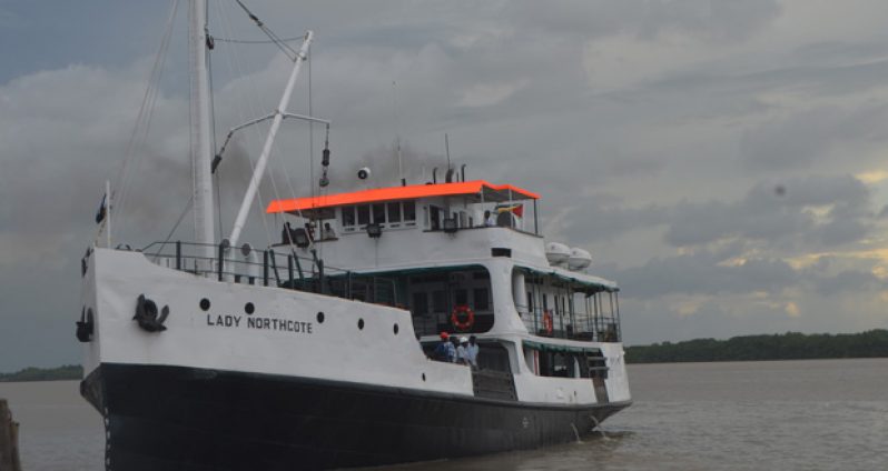 The Lady Northcote on the Demerara River last week