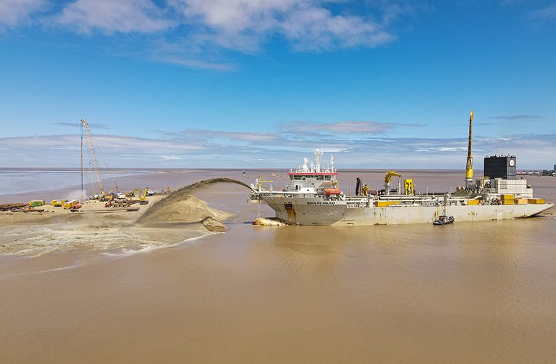 In just under eight months, the M.V Galileo Galilei, hailed as the largest dredger to ever arrive in the Demerara River, has delivered on its mission