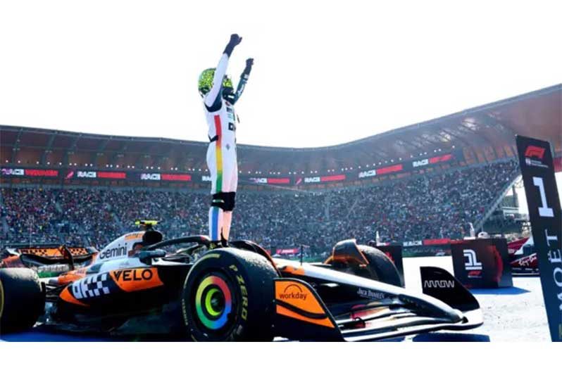 Lando-Norris Lando Norris is now one point above team-mate Oscar Piastri at the top of the world championship standings