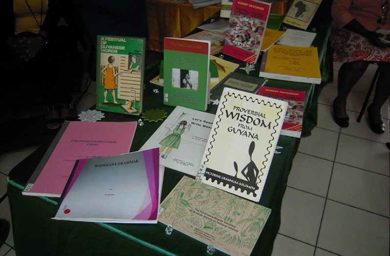 Literature on Indigenous languages and Creolese on display after the event