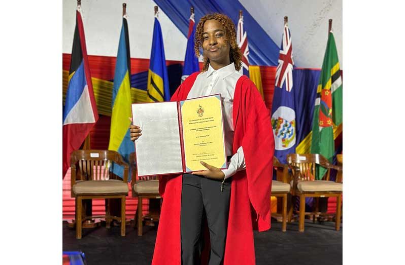 UWI’s top matriculant, Guyanese scholar, Lateisha Mc Arthur (Photo courtesy of 
Lateisha Mc Arthur)