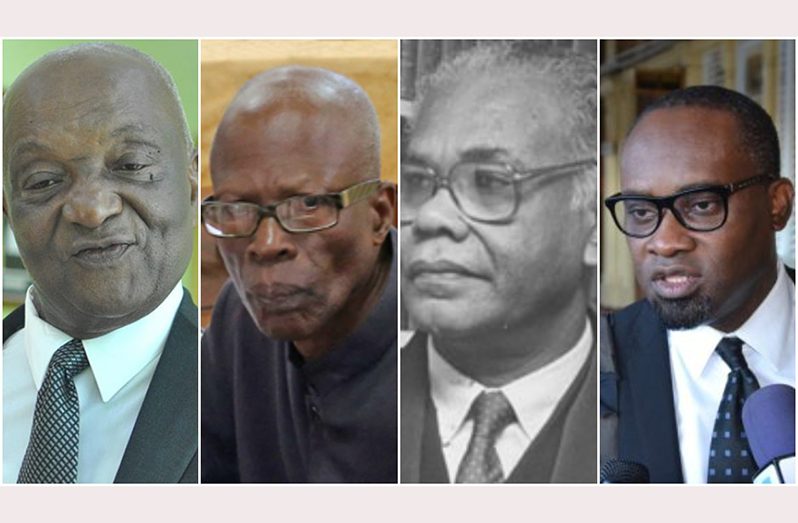 From left to right, attorneys-at-law Neil Boston, Maxwell Edwards, Rex McKay and Roysdale Forde