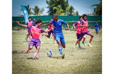 Action in the Republic Bank Schools Football League (Japhet Savory Photo)