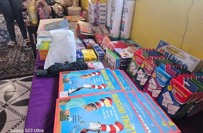 Some of the learning aids that were in place for Sunday’s interactive sessions with the children