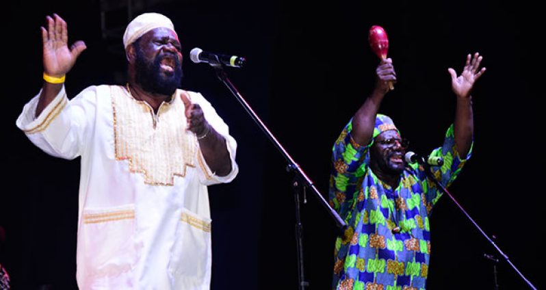 The Yoruba Singers during their Saturday night performance at the National Stadium, Providence