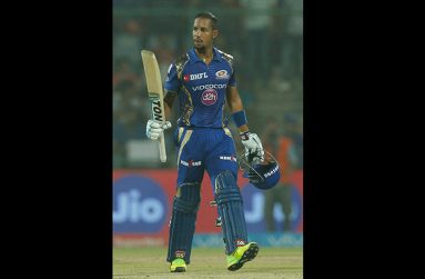 Player of the match Lendl Simmons stroked 66 from 43 balls