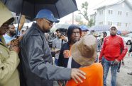 President, Dr Irfaan Ali during an engagement with residents of Leopold Street, Georgetown, where he addressed the specific needs of the community