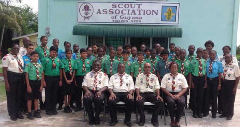The scouts who will be departing Guyana tomorrow for the Curacao Jamboree