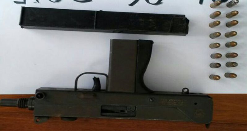 The sub-machine gun with matching rounds police ranks were able to recover