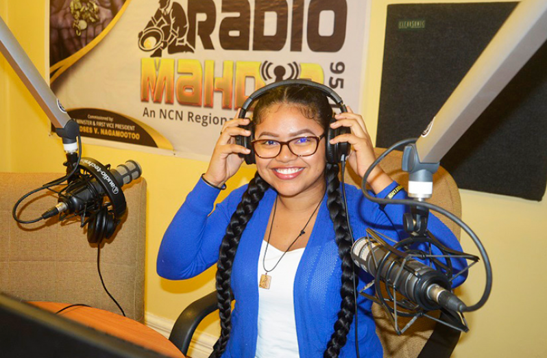 Broadcaster Lesa Lee at Radio Mahdia recently