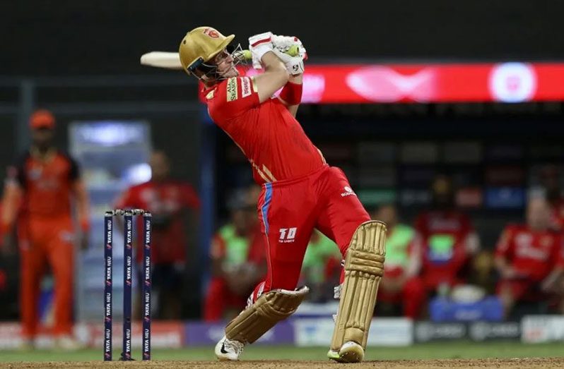 Liam Livingstone was at his belligerent best against the high pace of Umran Malik (BCCI)