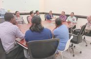 Director General of the Ministry of Health, Dr.Vishwa Mahadeo and team meet with officials at Lima Hospital, Region Two