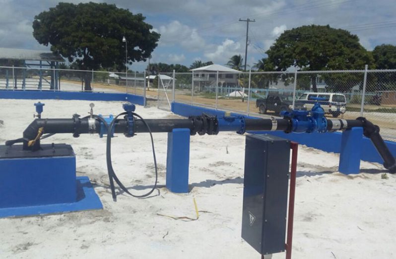 The new well as Lima Sands, Essequibo Coast