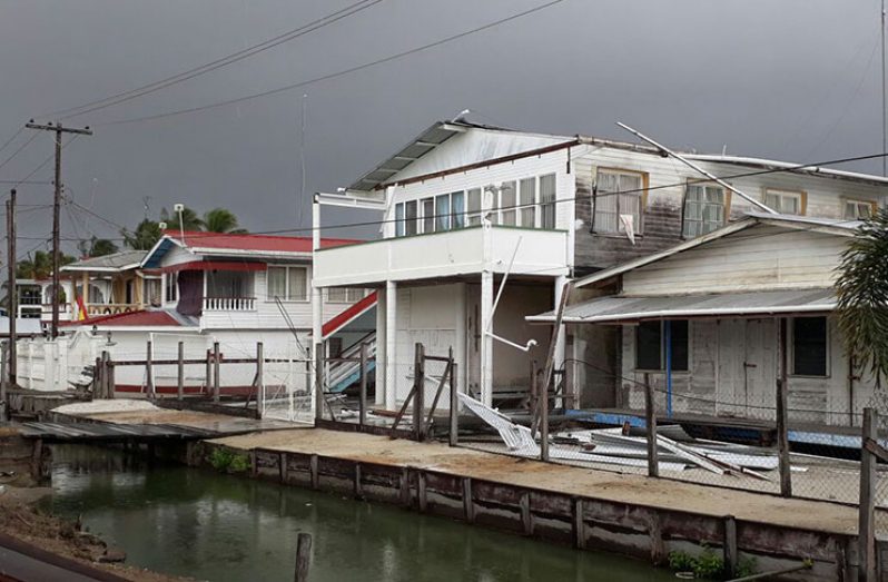 A resident’s home at Lima after the storm