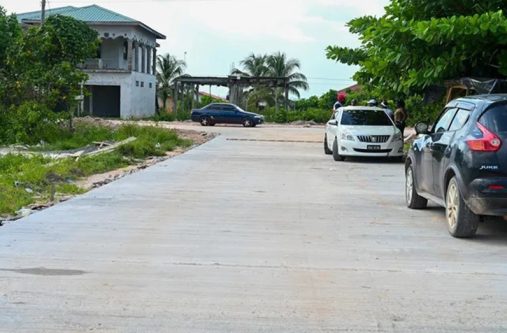 One of the new roads in Amelia’s Ward which is now bringing relief to residents