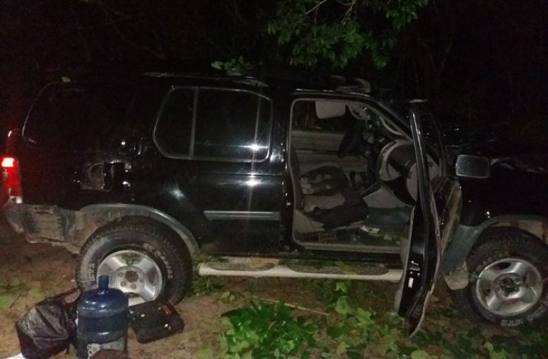 The scene of the accident at Loo Creek, Soesdyke-Linden Highway