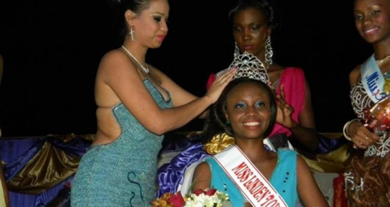 Reigning Linden Town Day Queen, Latisha Phillips, being crowned when she took top honours in the pageant in 2013