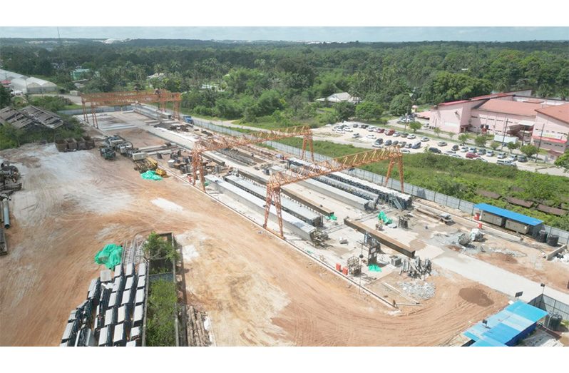Ongoing works on the Mackenzie-Wismar River Bridge