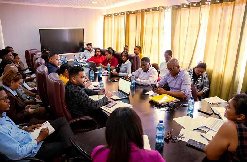 The meeting was chaired by Minister Priya Manickchand and included heads of departments and senior technical staff responsible for delivering services across the country’s local government system