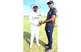 Skipper Lomar Seecharran top-scored for Georgetown with 72 at Lusignan and collected his Man-of- the-Match Award from Chairman from GCA Competitions
Committee Shawn Massiah.