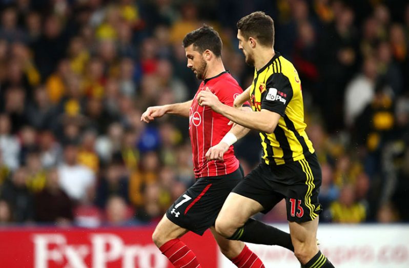 Southampton's Shane Long scores their first goal. (Action Images via Reuters/Andrew Boyers)