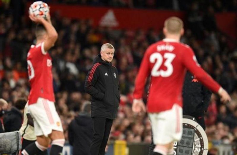 Manchester United have lost by a margin of five or more goals at Old Trafford without scoring themselves for the first time since a 5-0 defeat at home to Manchester City in 1955 under Matt Busby